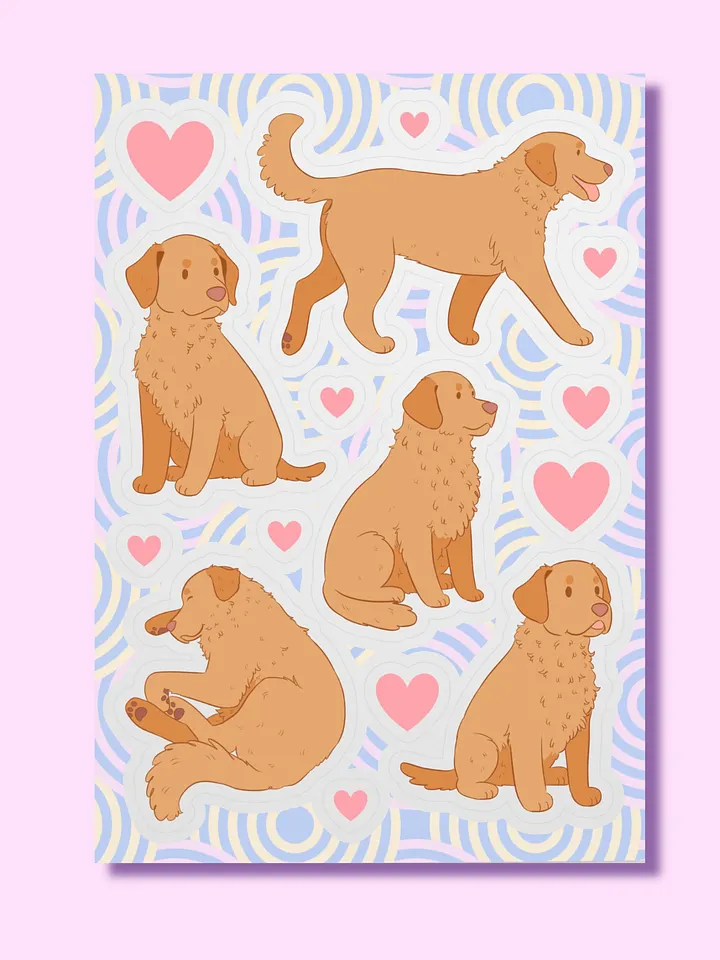 Cute Chesapeake Bay Retriever Adorable Dog Sticker Sheet product image (1)