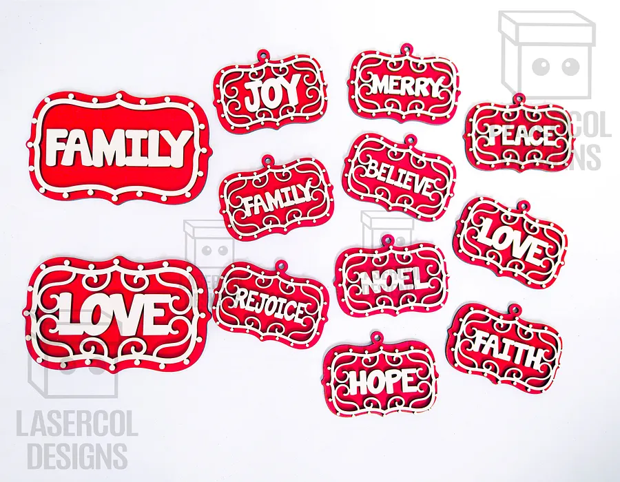 Christmas Ornaments / Plaques - Laser Cut Files product image (4)