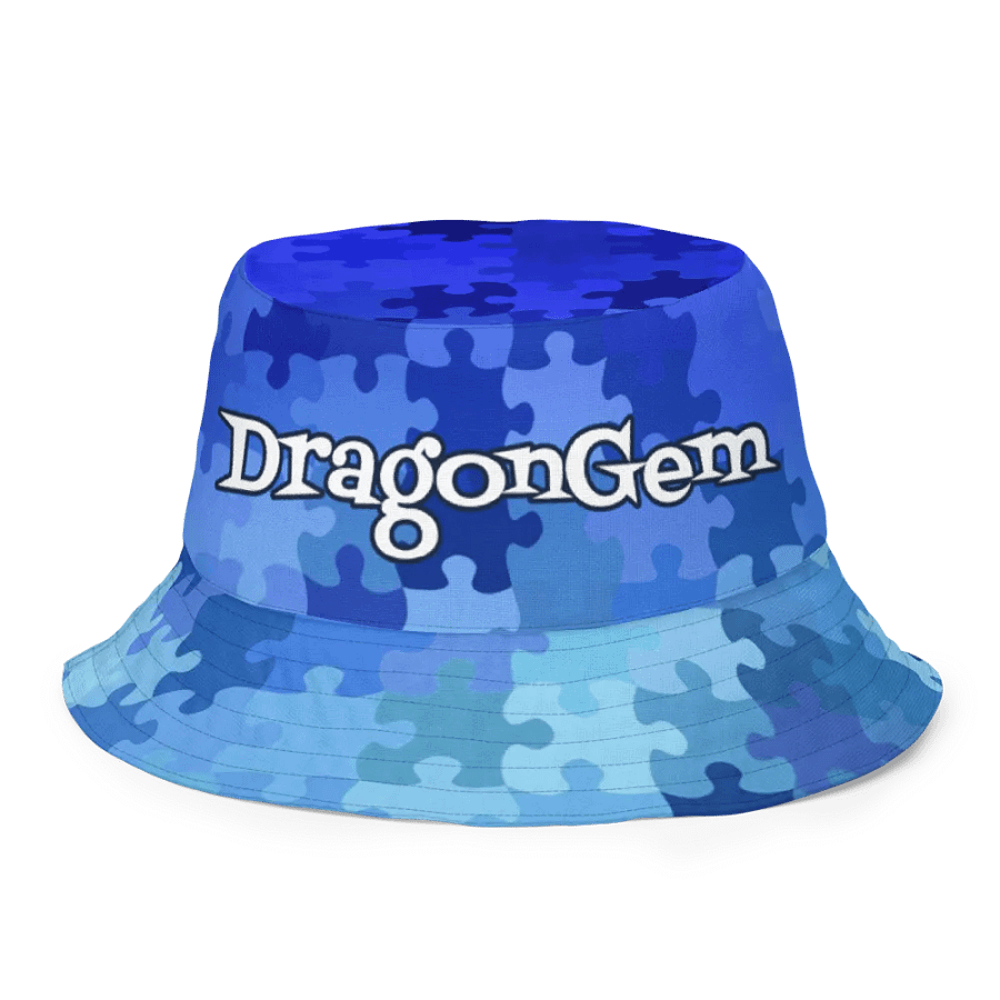 How Puzzling Blue Reversible Bucket Hat product image (5)