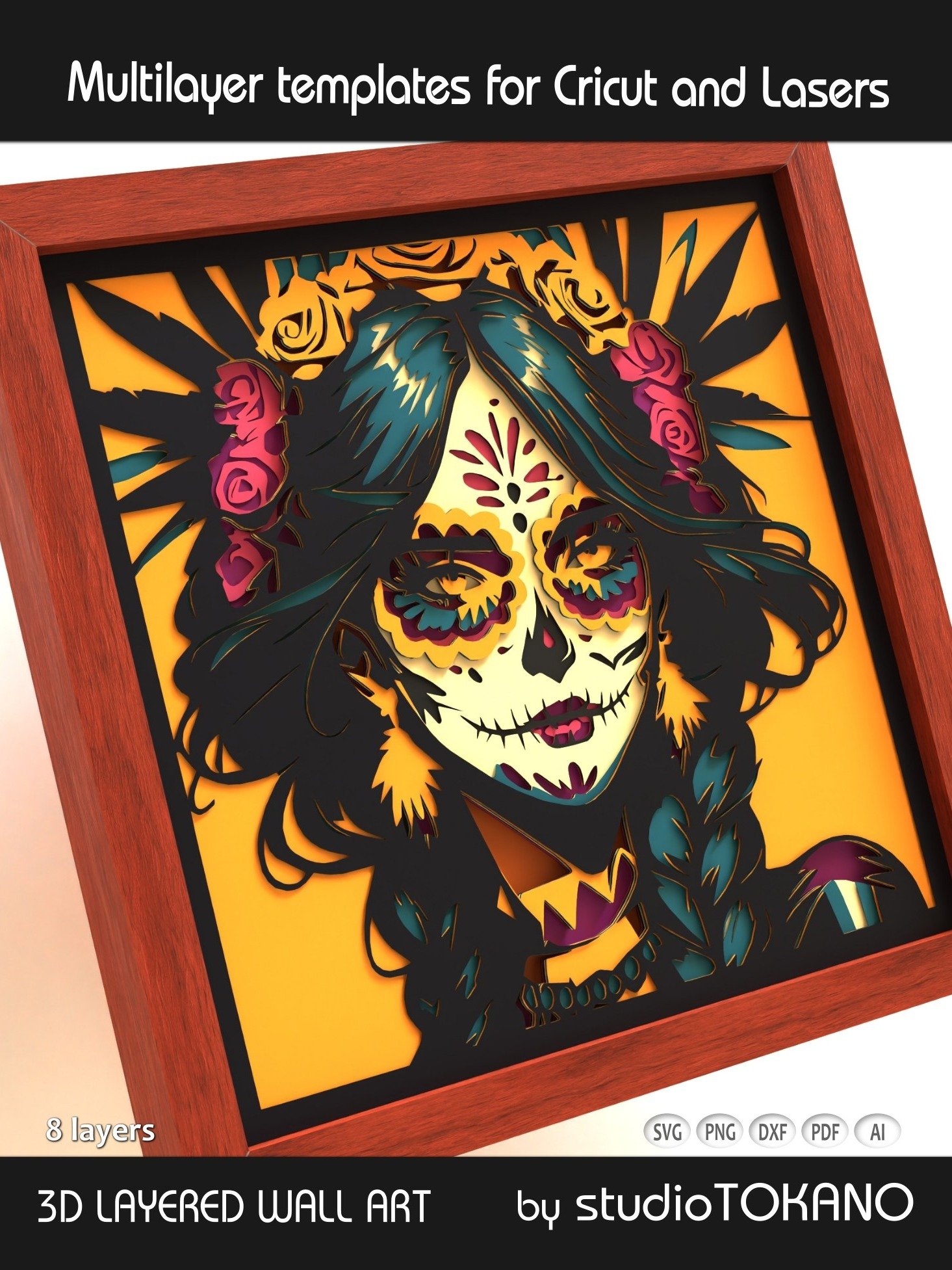 Mexican Girl 3D Shadowbox art product image (3)