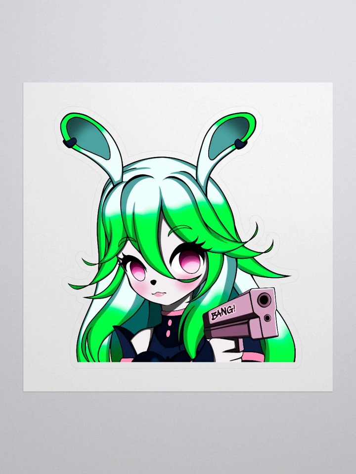 Cute Bunny Girl Kiss-Cut Stickers product image (1)