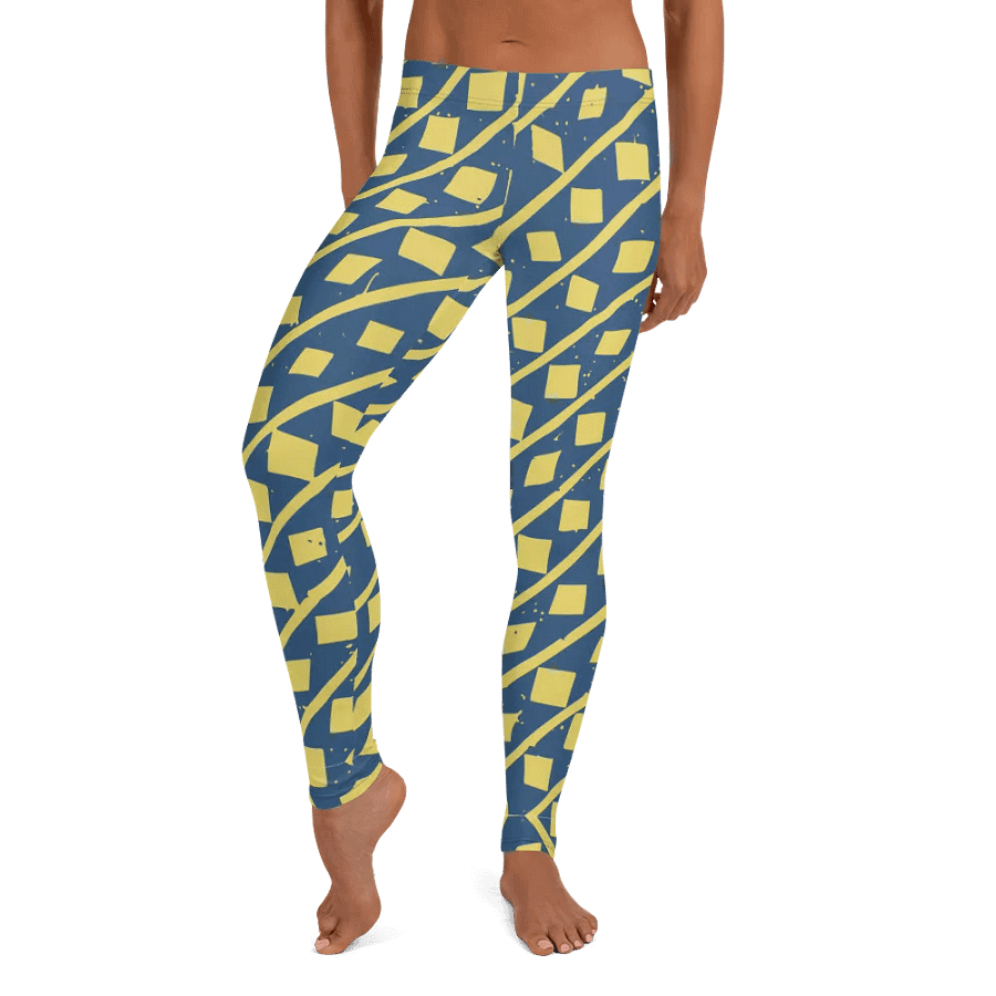 Dynamic Yellow Geometric Movement Leggings product image (9)