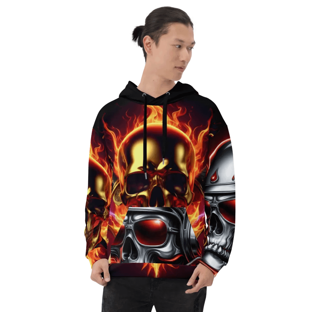Gold and Silver All-Over Print - Unisex Hoodie #40 product image (8)