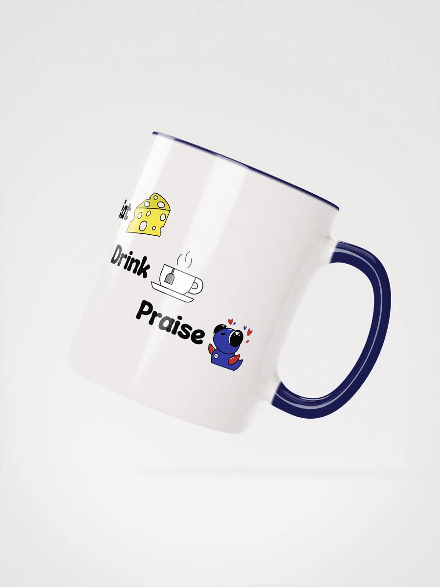 10 0z Eat drink praise mug product image (2)