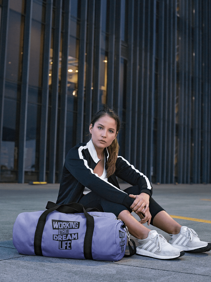 Purple All-Over Print Duffle Bag – Working The Dream Life | Premium Travel & Work Lifestyle Statement product image (3)