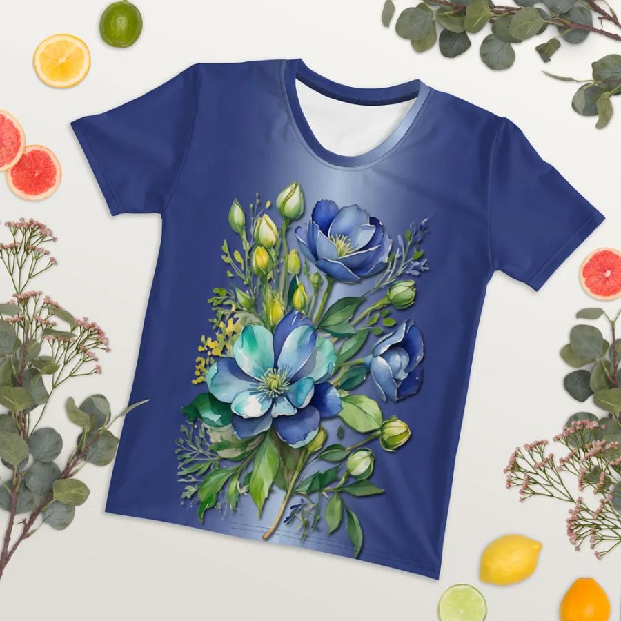 Floral Themed All Over Print T-shirt product image (7)