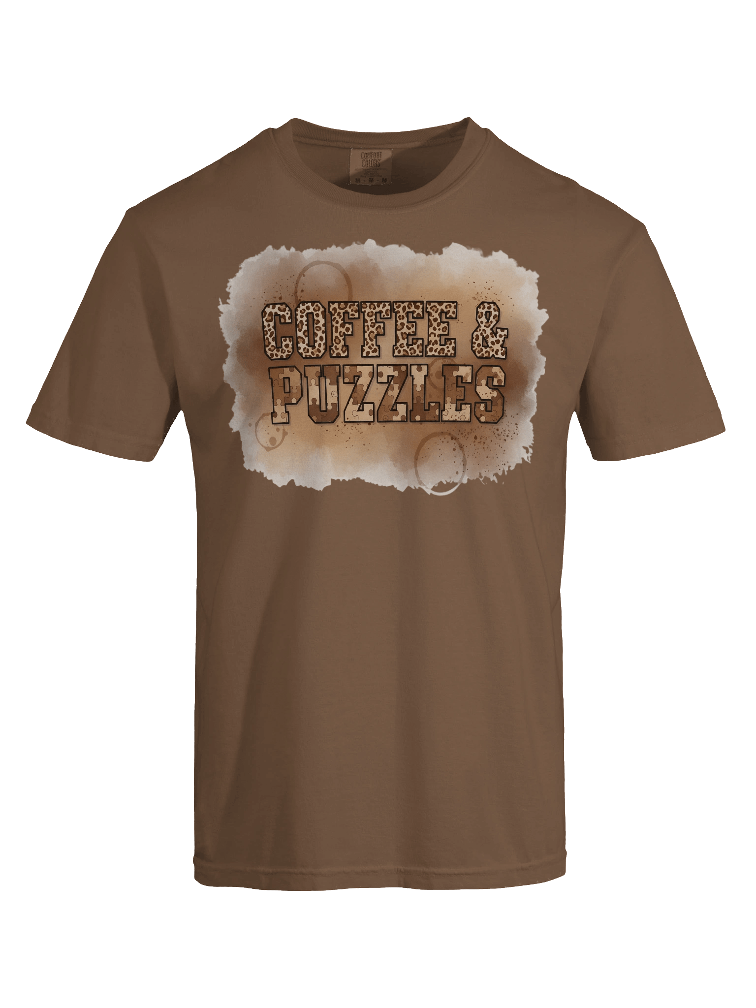 Coffee & Puzzles Rustic T-Shirt product image (5)