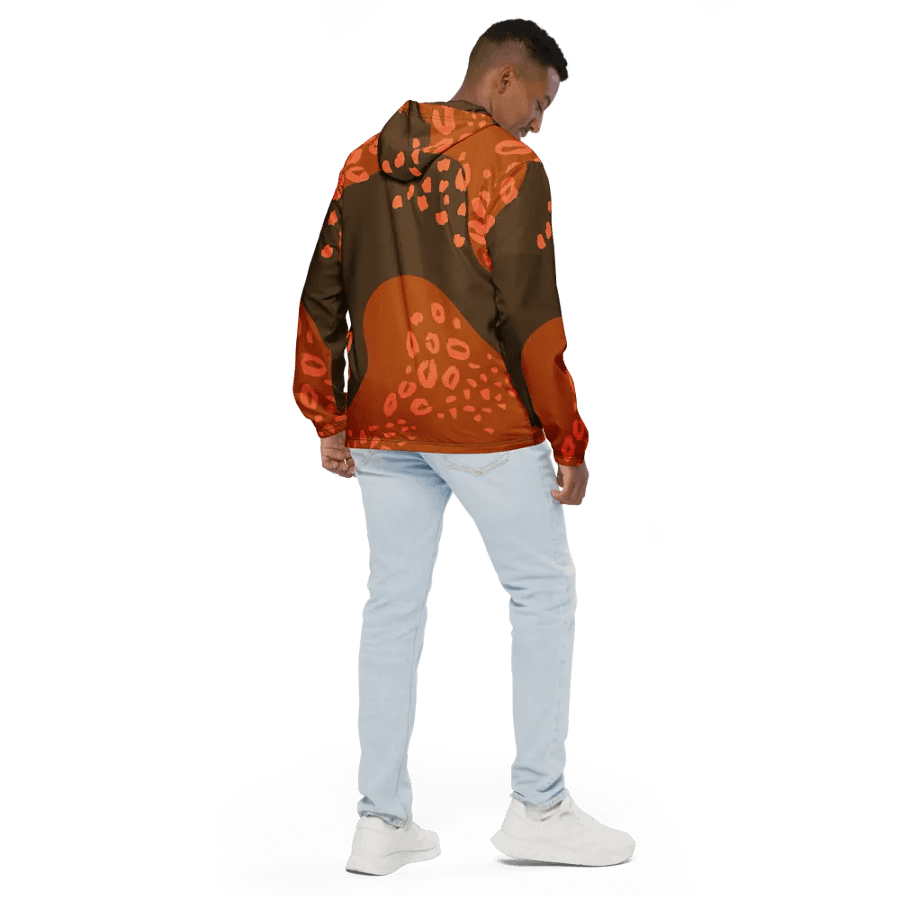Orange Dynamic Leopard Adventure Windbreaker product image (4)