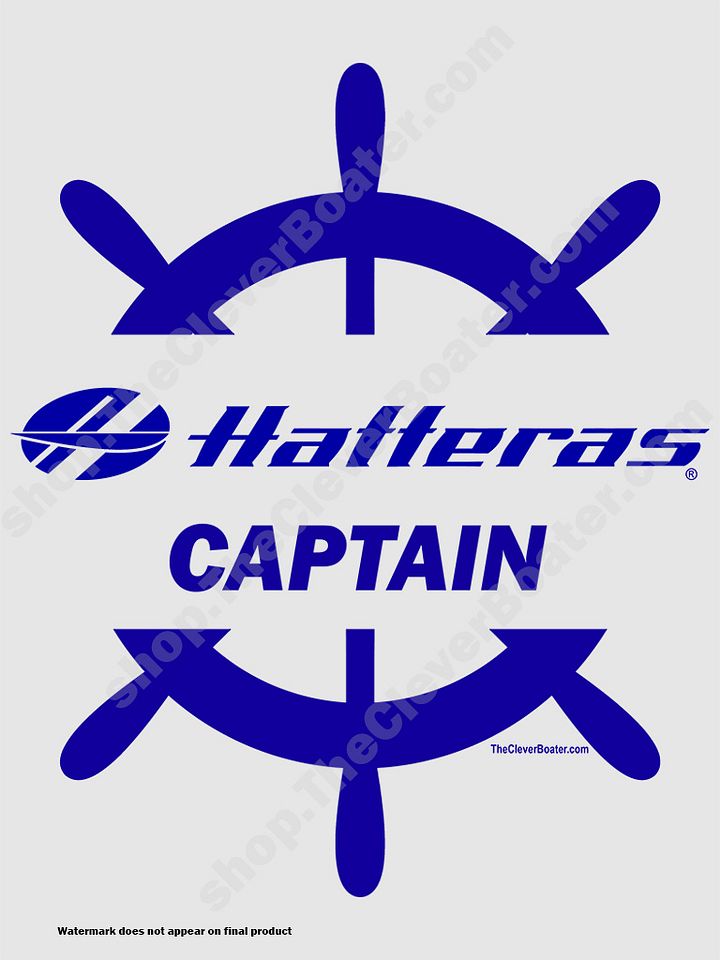 Hatteras Captain - T-Shirt - Light Shirt w/Blue Logo product image (2)