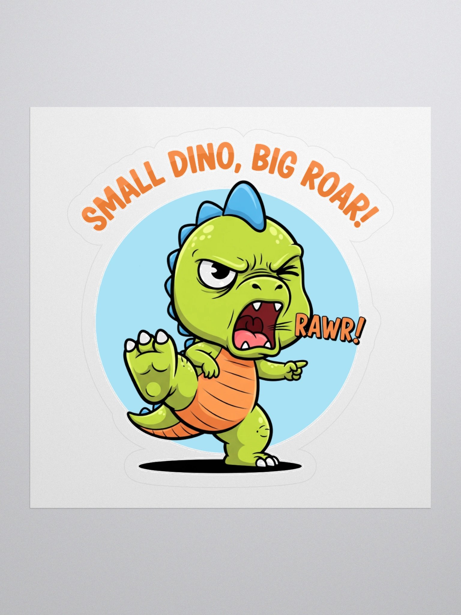 Dino Tiny Roar Power Kiss Cut Sticker product image (1)