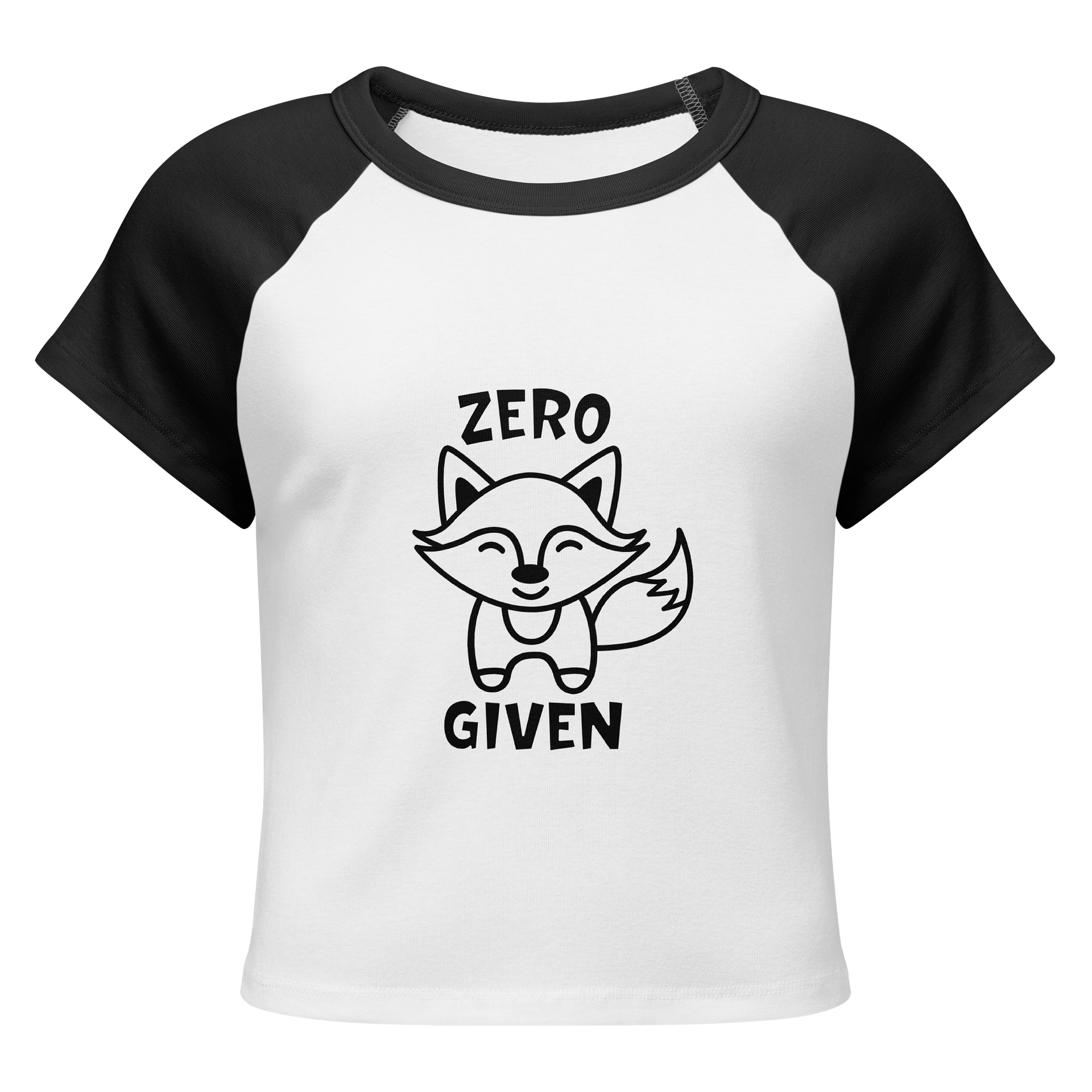 Retro Raglan Streetwear Baby Tee (Zero x Given) product image (1)
