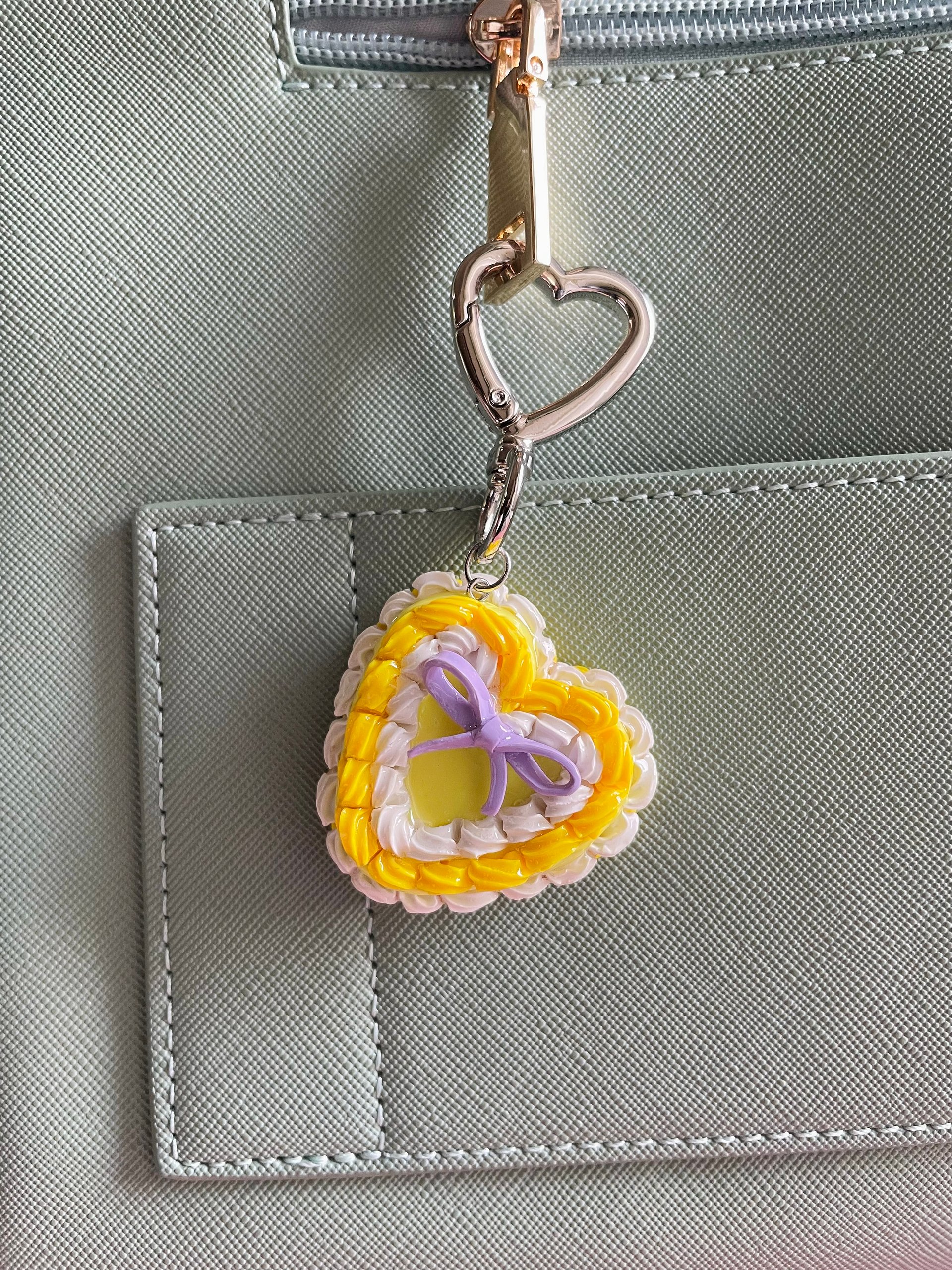 Lemon Lilac - Coquette Heart Cake Keychain product image (3)