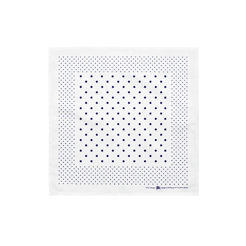 White & Navy Polka Dot Bandana product image (1)