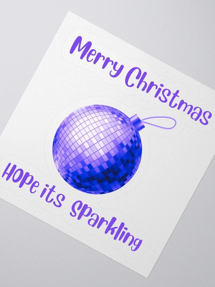 Sparkling Christmas Mirrorball Sticker - Purple product image (4)