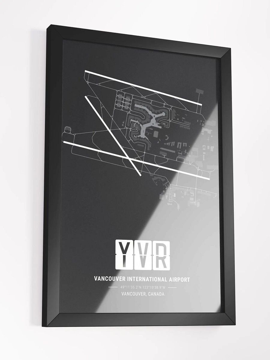 Framed Airport YVR Premium Map On Matt Paper product image (3)