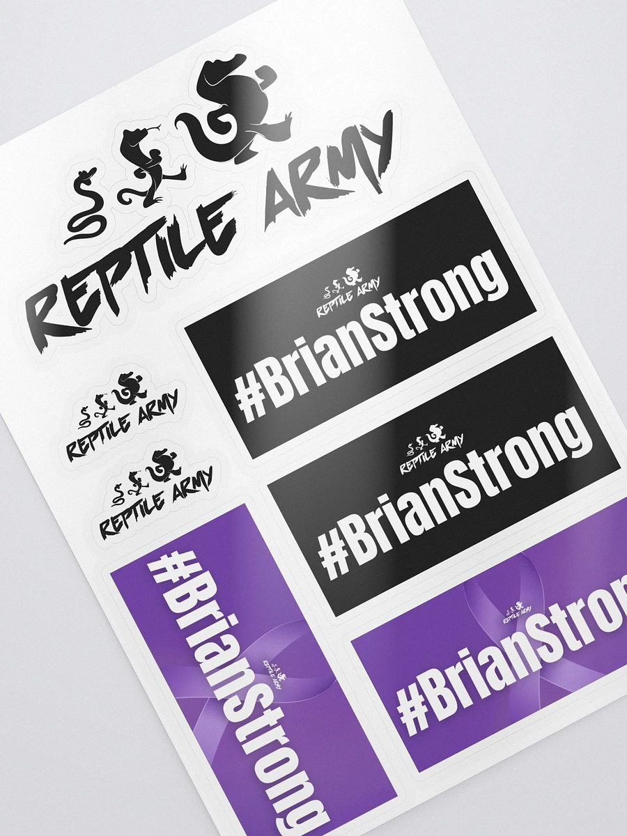 #BrianStrong With Purple For Pancreatic Cancer - Reptile Army Sticker Sheet product image (2)