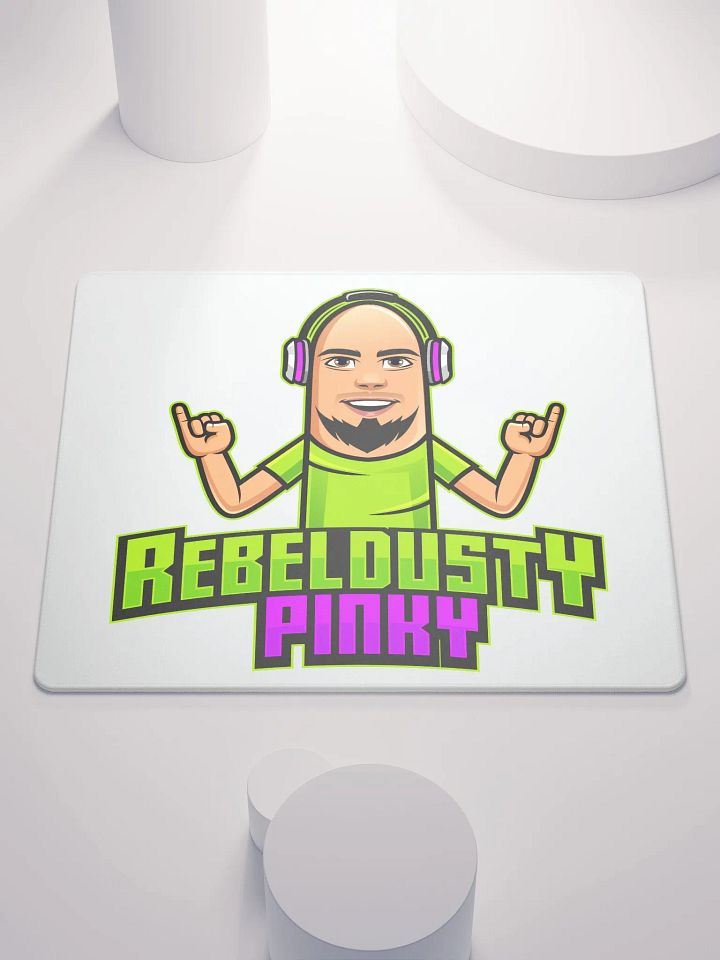 RebelDustyPinky Large Logo Mouse Pad product image (1)