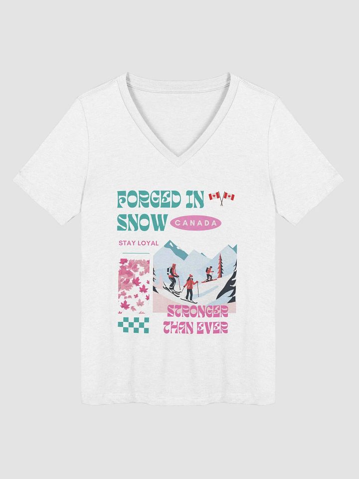 Canada Snowscape Women's V-Neck Tee product image (17)
