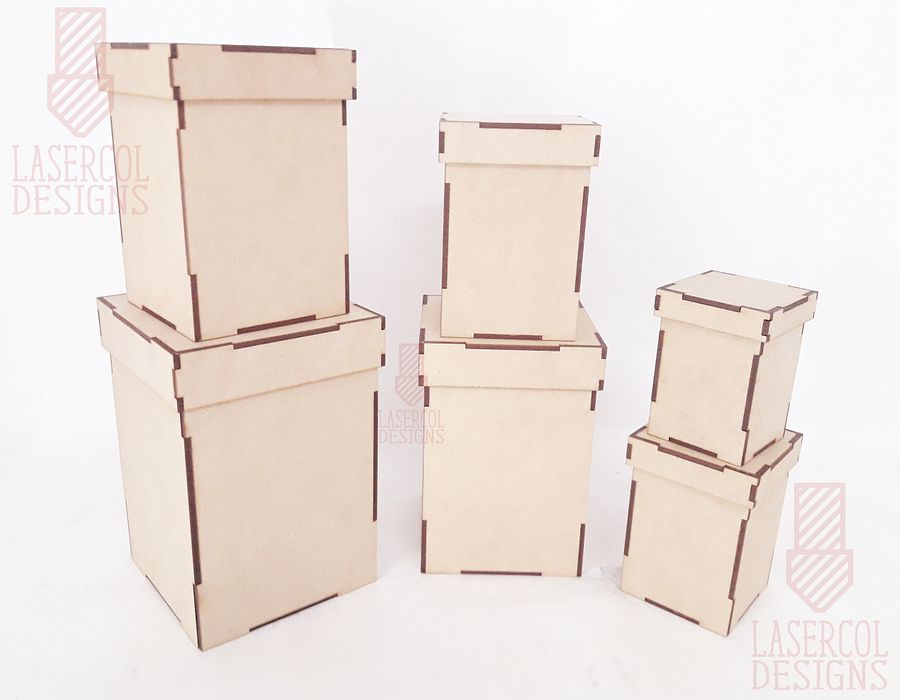 Boxes Set 3 (6 sizes) - Laser Cut Files product image (10)