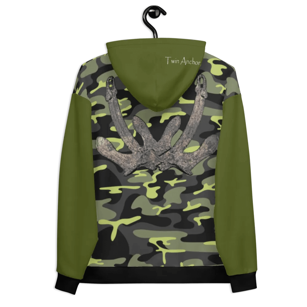 Green & Camouflage Anchor Hoodie product image (9)