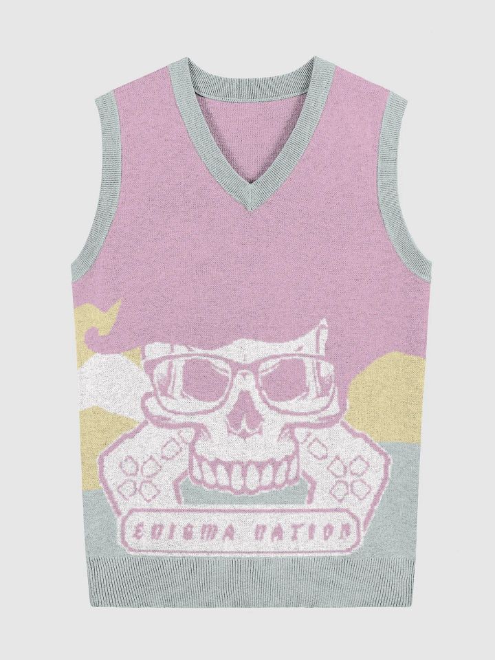 Enigma Nation Knitted V-Neck Vest 33 product image (4)