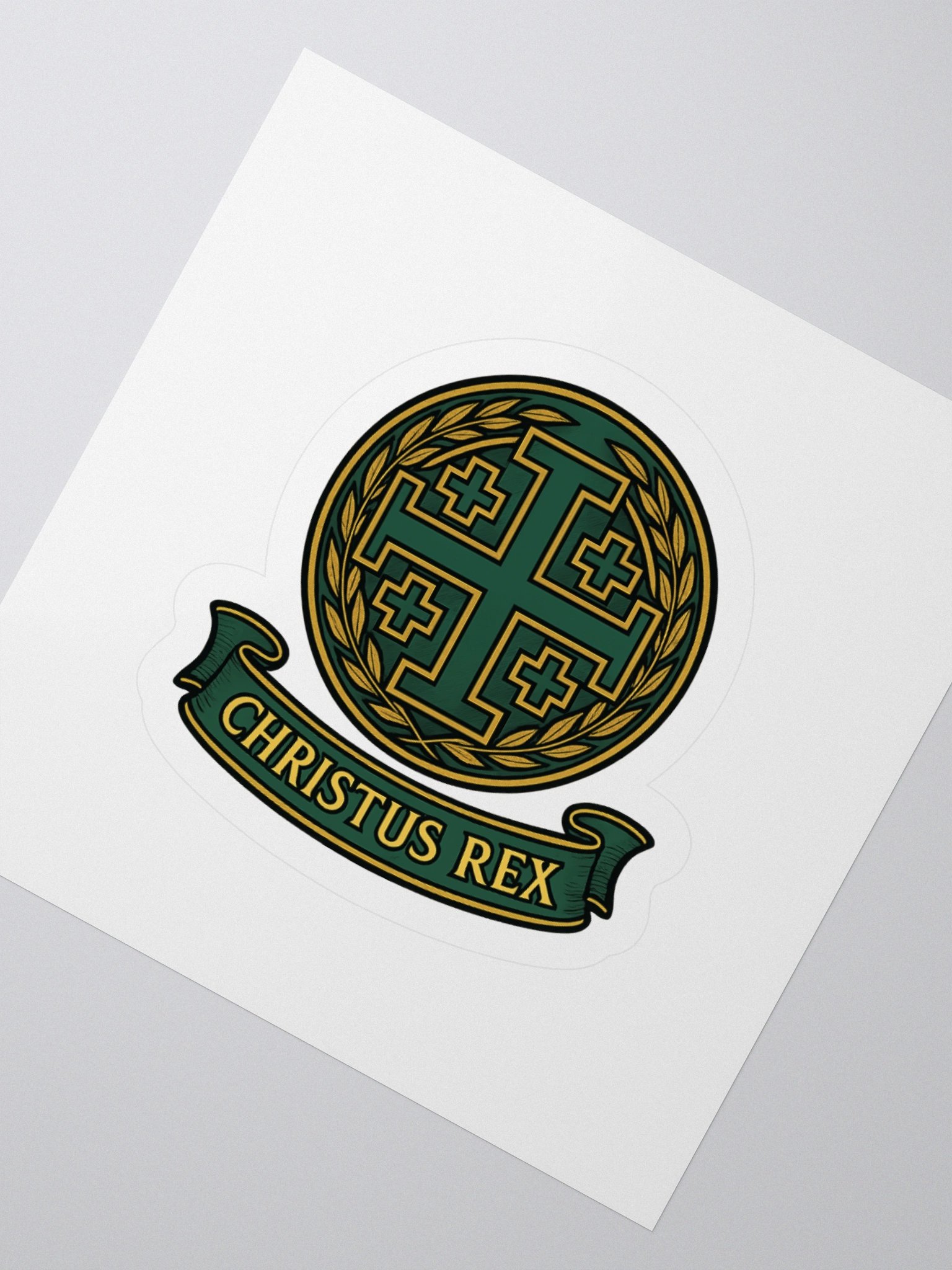 Jerusalem Cross Christus Rex sticker product image (6)