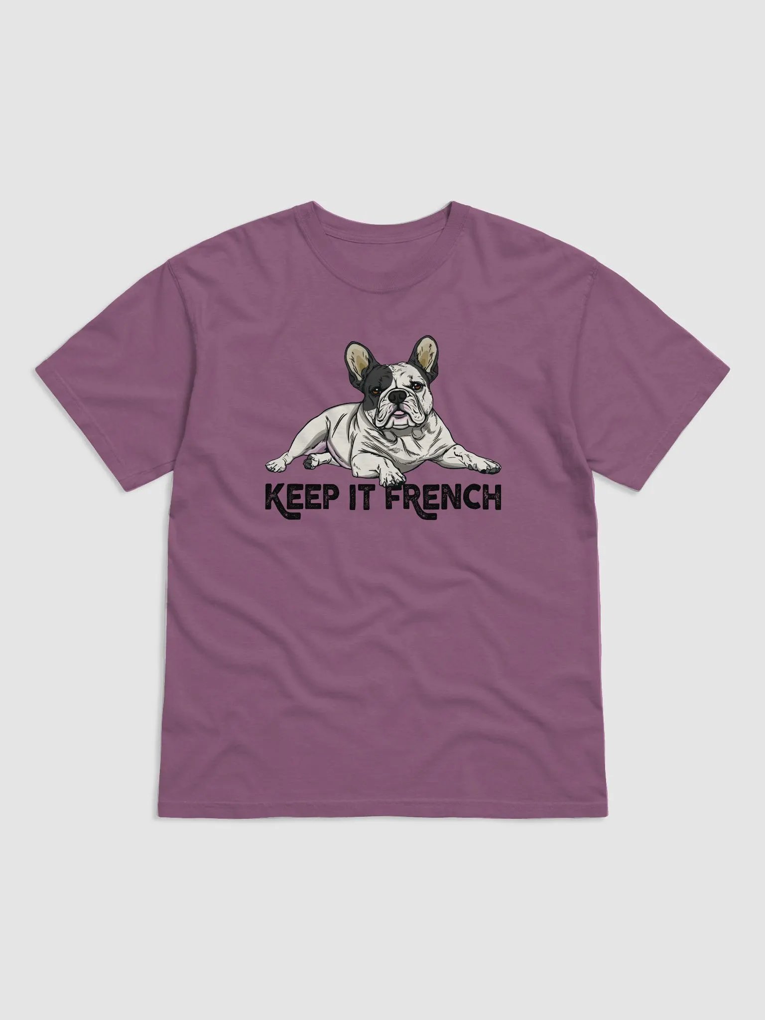 Keep It French T-Shirt of a French Bulldog (Pied) | Funny T-Shirt for Frenchie Paw-rents product image (9)