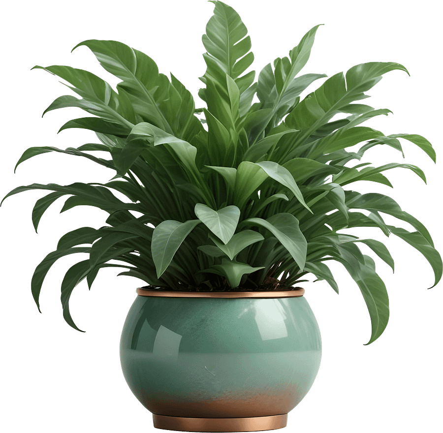 Jade Signature – Glossy Jade Planter with Copper Accent product image (1)