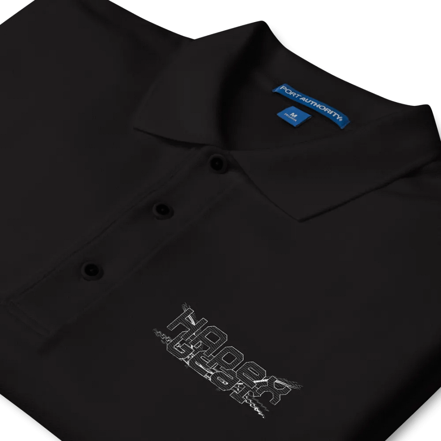 Polo Shirt - Embroidered - Black HApex Gear White Logo product image (22)