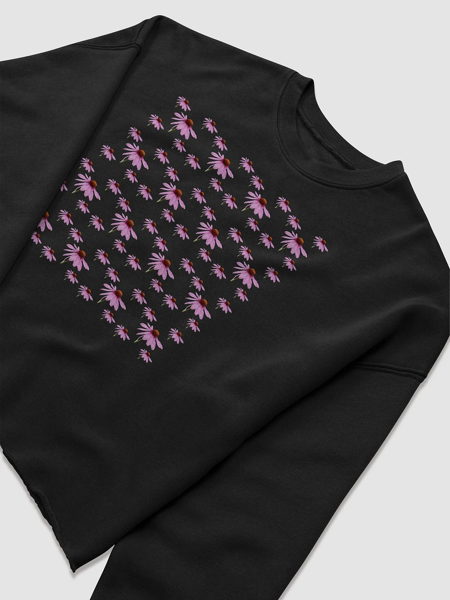 Repeating Cone Flower Ladies Cropped Fleece Sweatshirt Top product image (10)