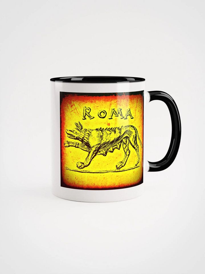 Roman She-Wolf Raising Forepaw and Horse Head Authentic Roman Art 3rd- 1st Centuries BC, Coffee & Tea Mug product image (1)