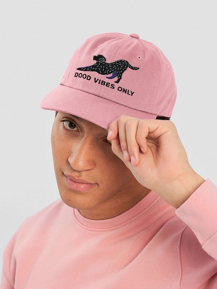 Dood Vibes Only Classic Dad Hat(Embroidered) of a Labradoodle(Black) product image (18)