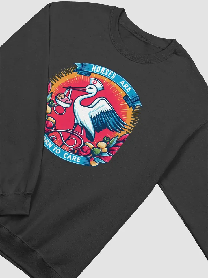 Stethoscope Stolk: Nurse's Care Stork Crewneck Sweatshirt product image (14)