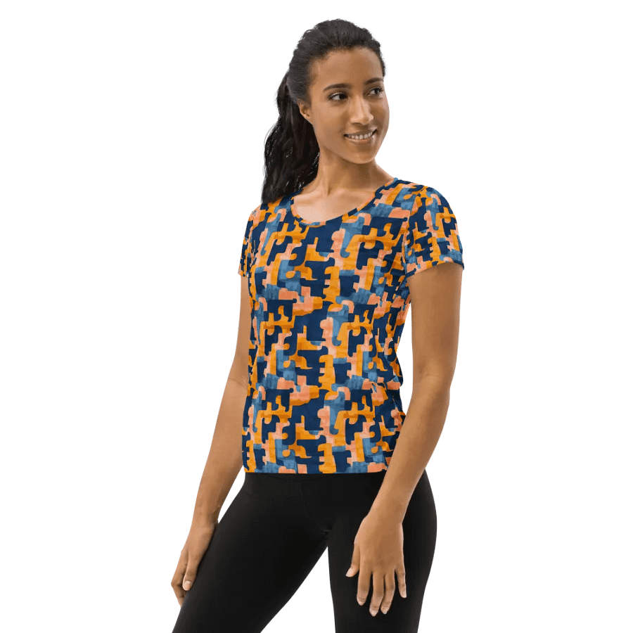 Flowing Shapes | Women's Athletic T-Shirt product image (1)