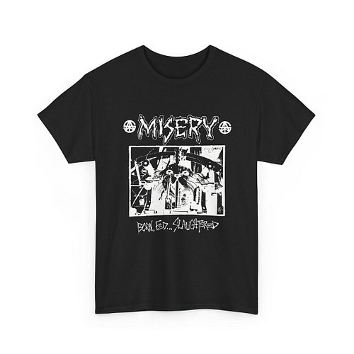 new MISERY shirt out available in white on black, white on red or red on white:)

#misery #crustpunk #hardcoreshirt #merch #p...