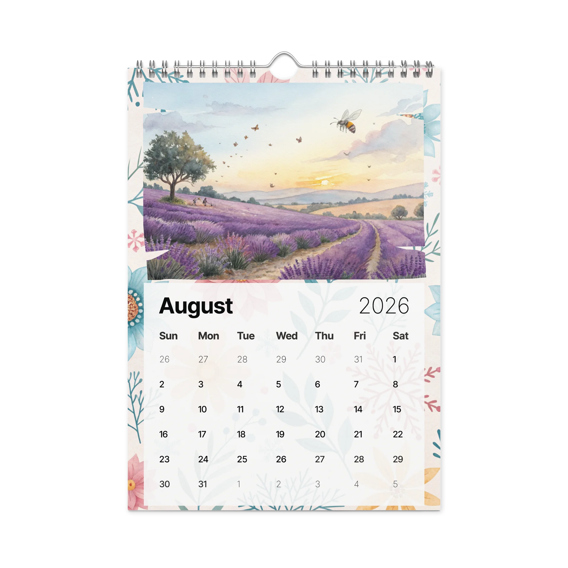 The Art of the Seasons – Watercolor Wall Calendar 2026 product image (2)