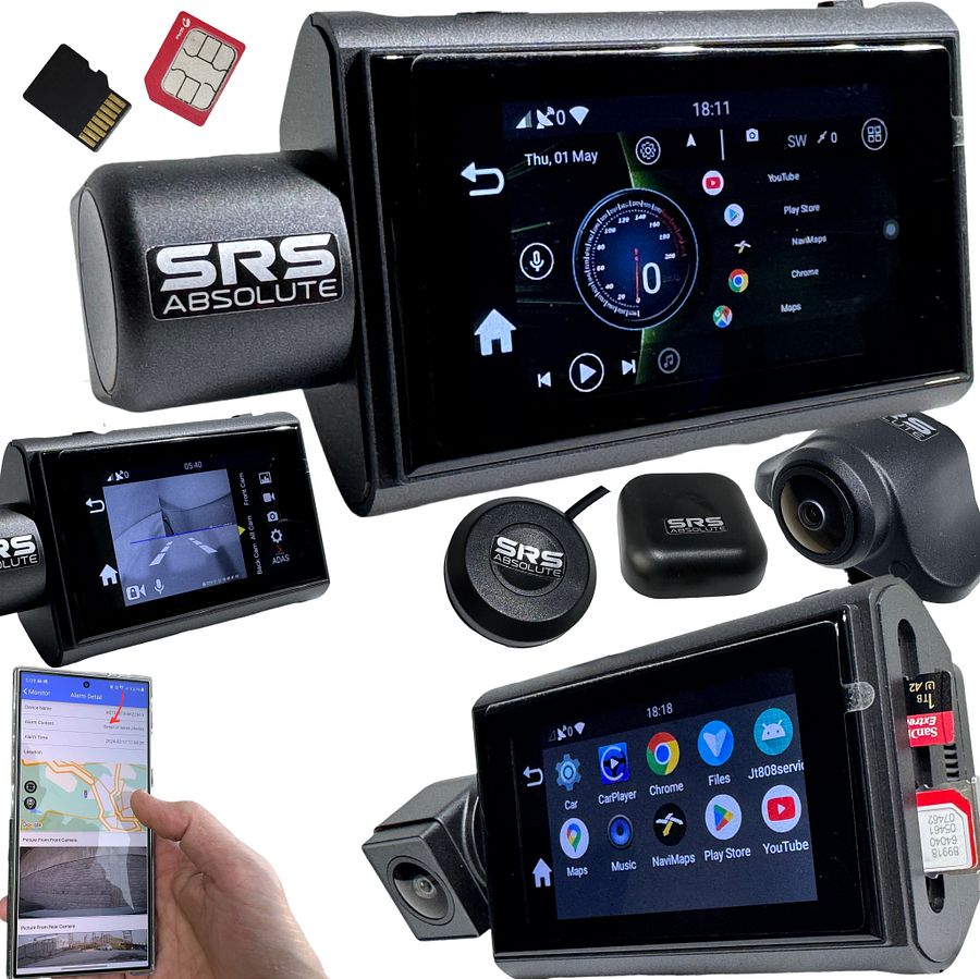 SRS ABSOLUTE 2K 4G DashCam| 24×7 Remote Audio-Video Monitor | Download/Playback/Livestream| GPS Tracking | Geo-Fence | Hyper Lapse | G-Sensor| Motion Sensor| 1TB MicroSD support (1 Channel S2 2K 4G) product image (1)