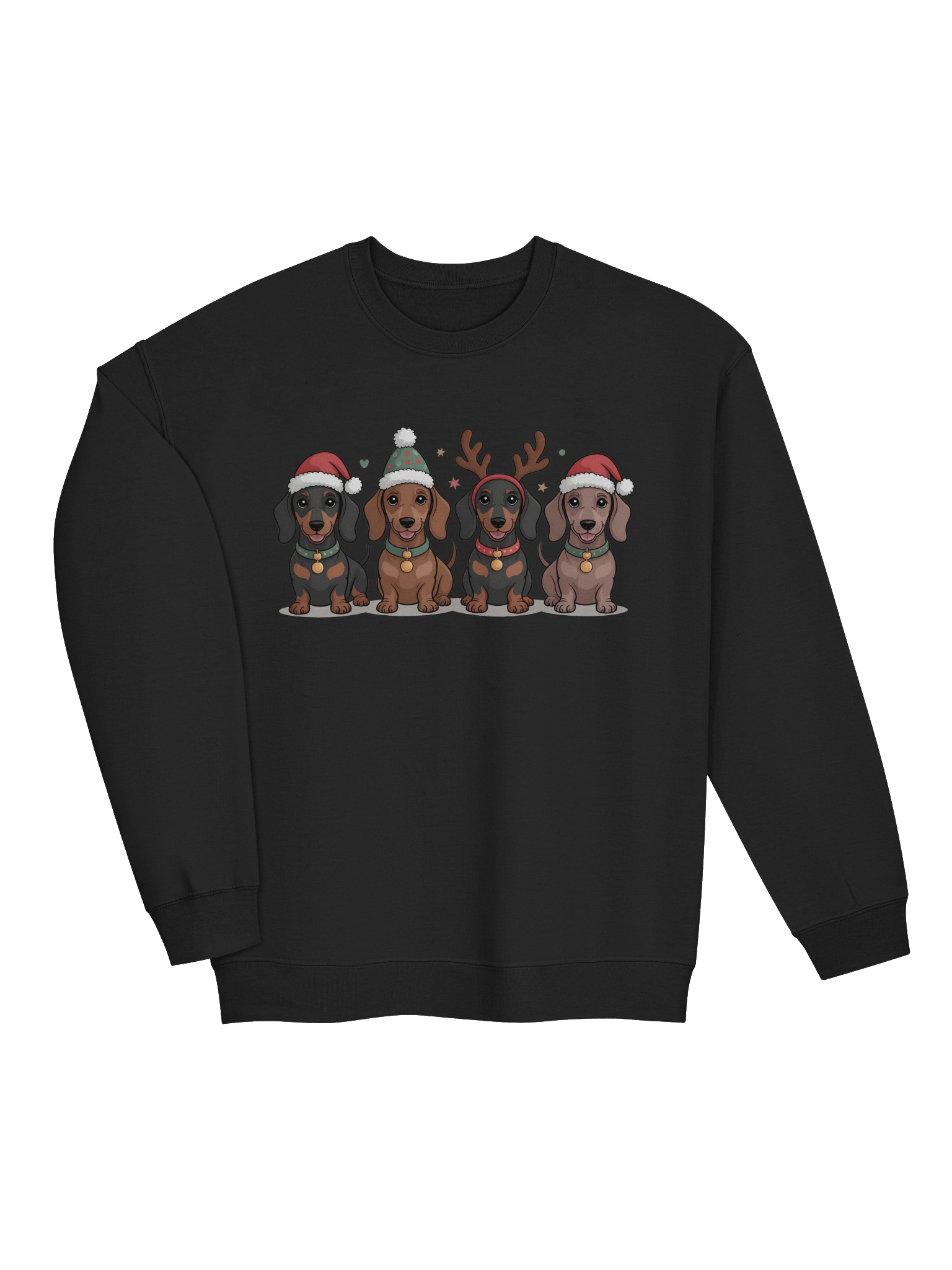 Festive Dachshund Puppies Christmas Sweatshirt – Holiday Dog Lover Gift product image (2)