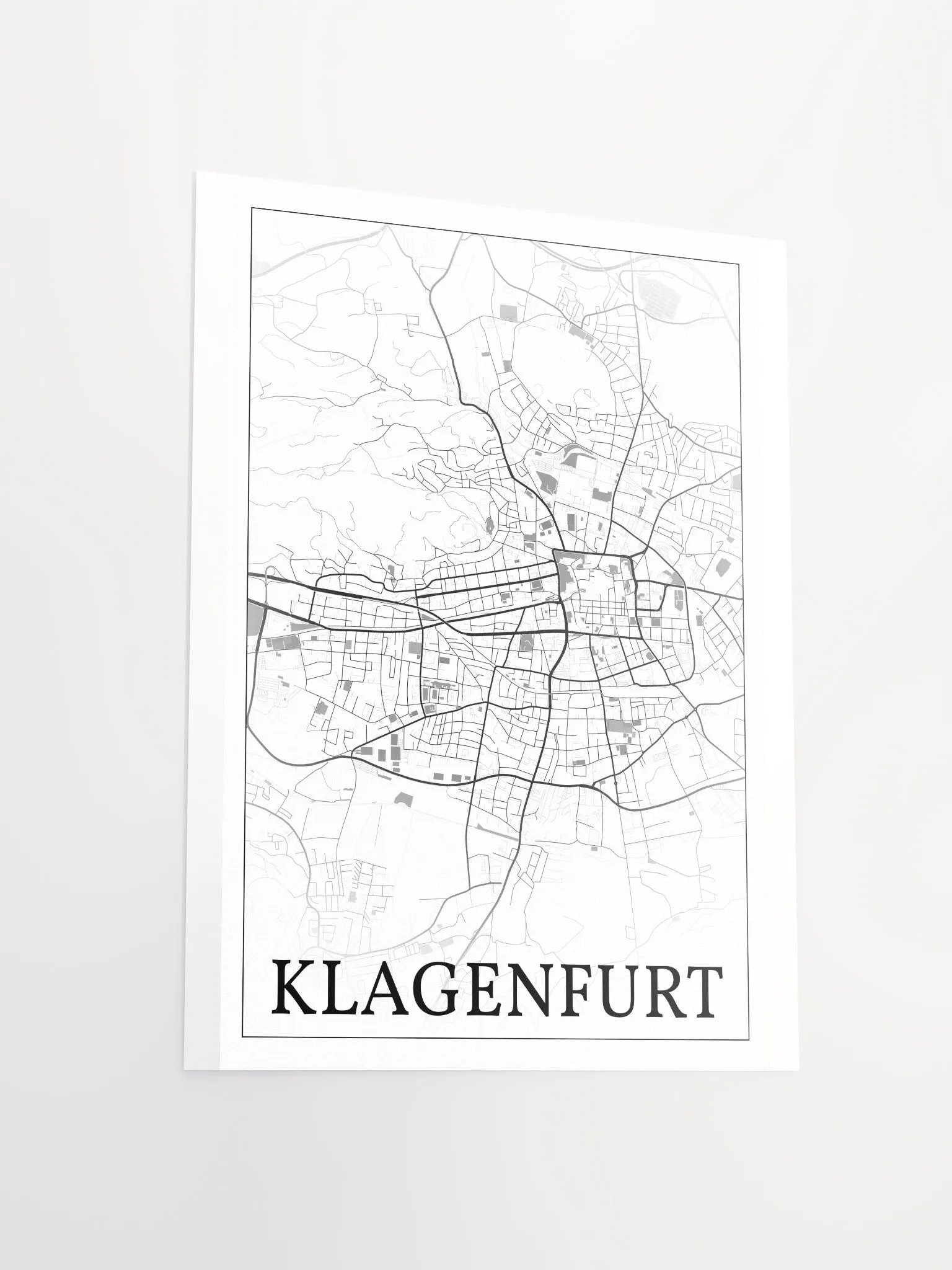 Klagenfurt, Austria, city map print product image (11)