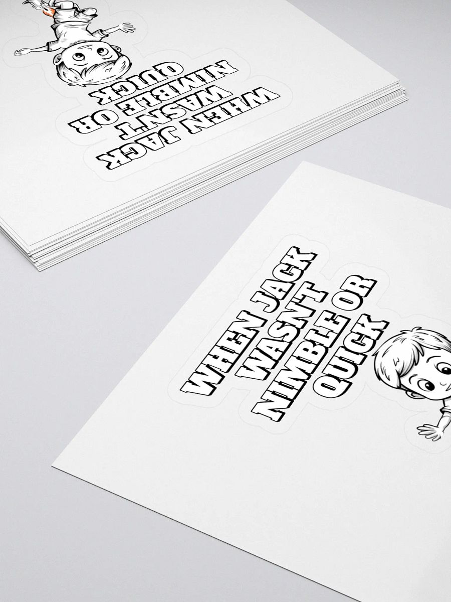 When Jack Wasn't Nimble or Quick - Parody Sticker product image (4)