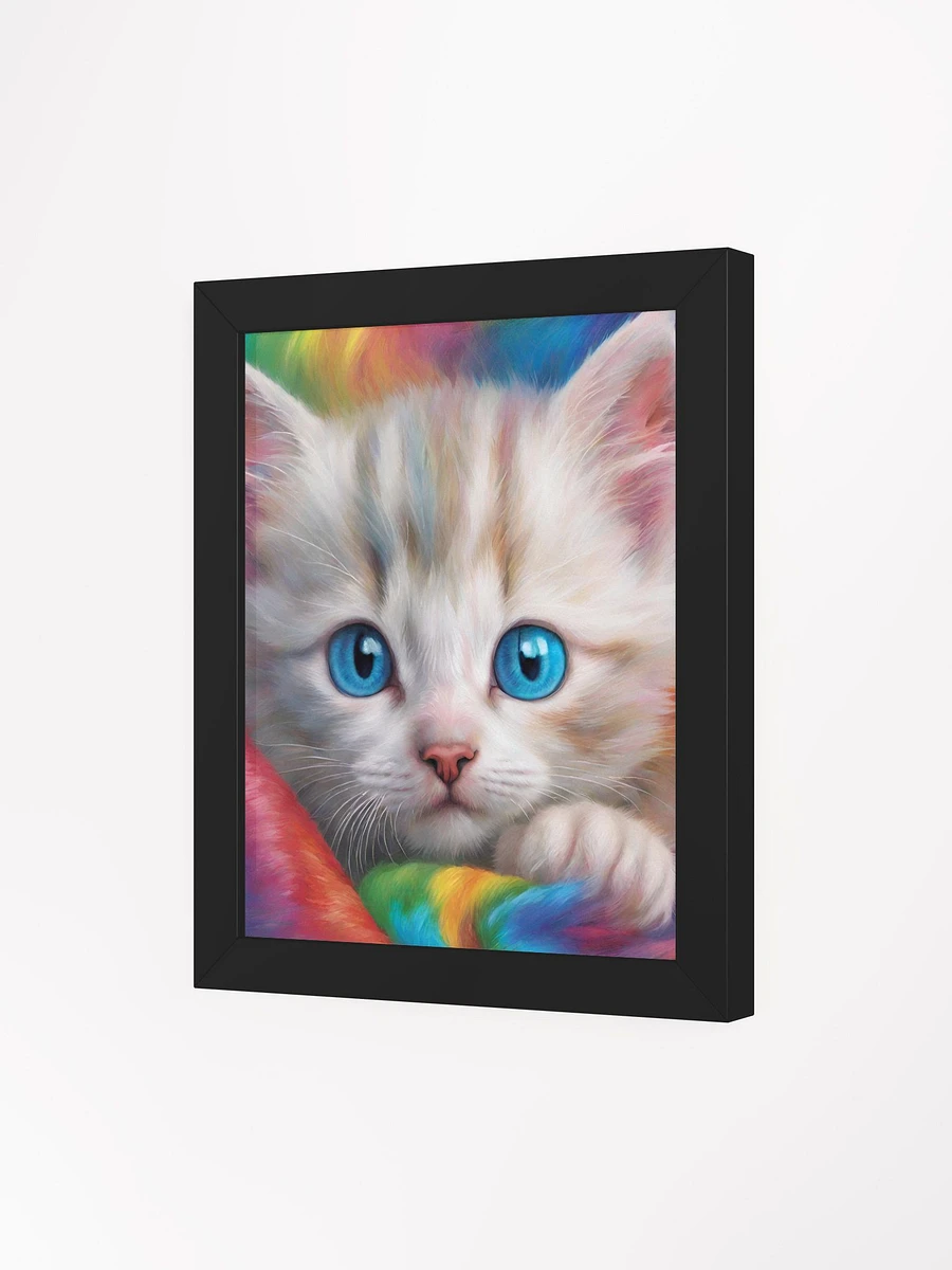 Whimsical Rainbow Kitten Framed Poster product image (16)