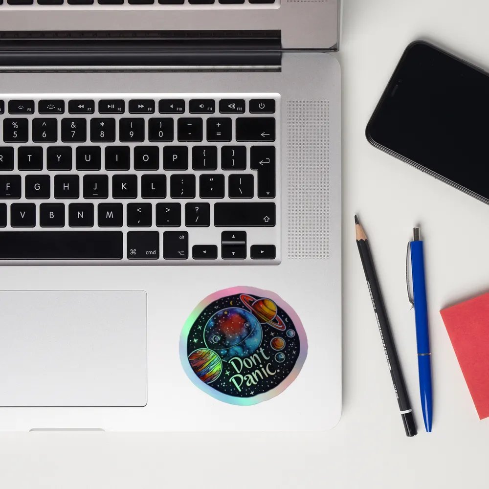 Don't Panic - Galactic Twist Holographic Sticker product image (3)