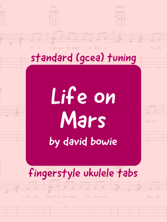 David Bowie - Life on Mars (uke tabs) product image (1)