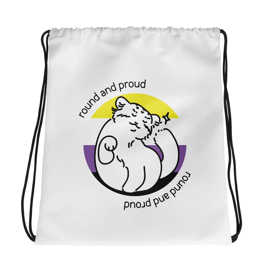 Round and Proud Manul Nonbinary Version - Drawstring Bag product image (1)
