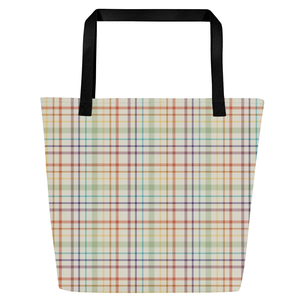 Centered Eight Color Plaid Tote Bag product image (2)