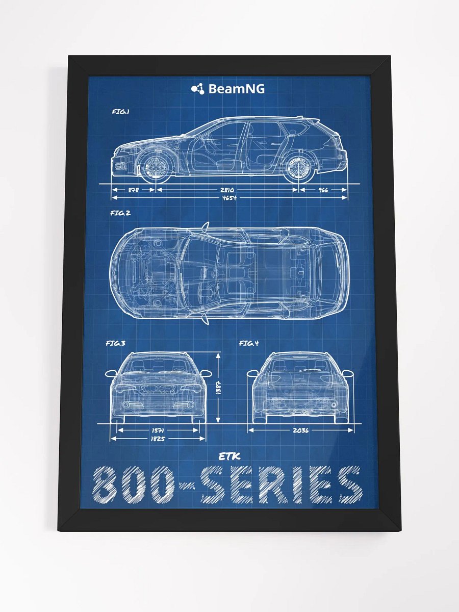 Framed Poster: ETK 800-Series Blueprint product image (4)