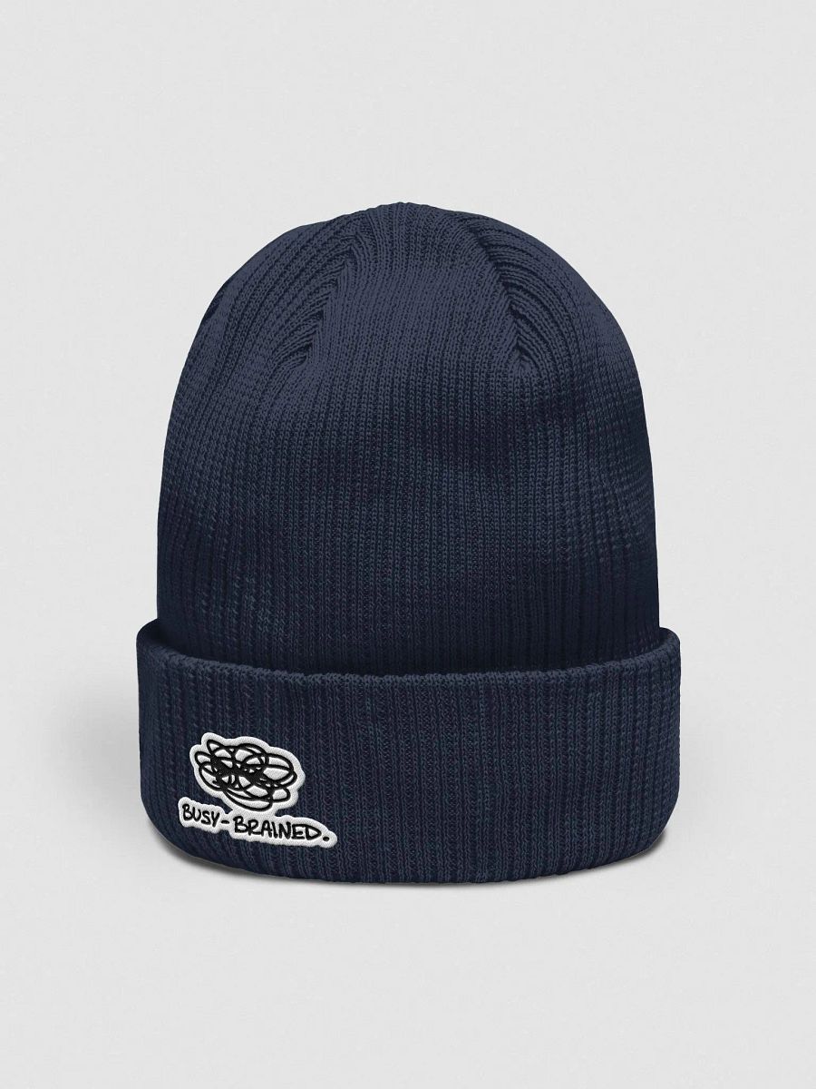 BUSY-BRAINED (bubble design) embroidered organic beanie product image (12)