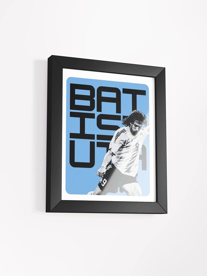 Gabriel Batistuta BW Argentina Name Art Framed Print product image (1)