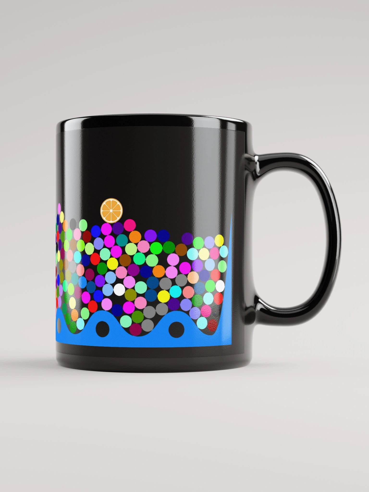 Colorful Marbles Mug (Black) product image (2)