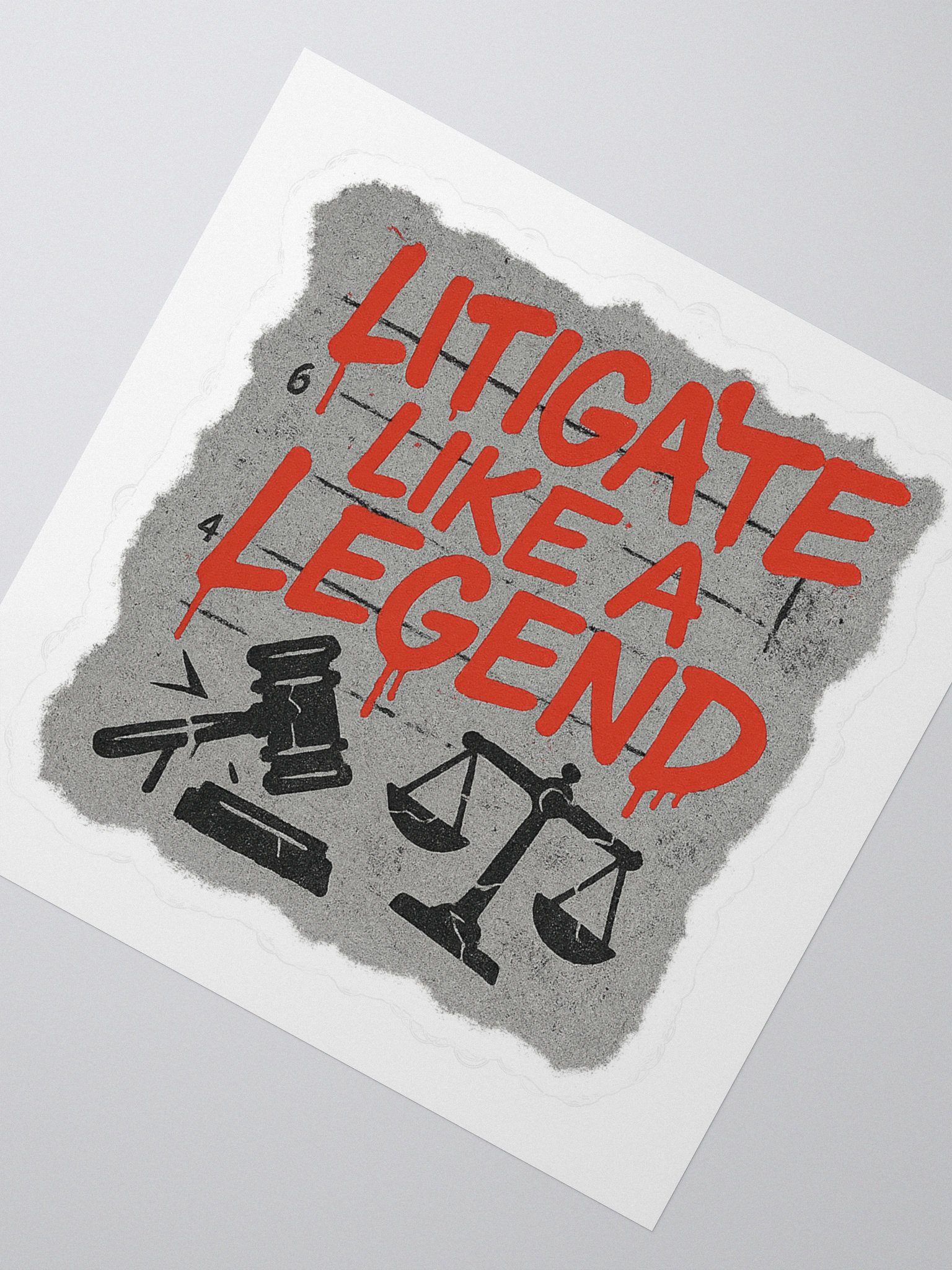 Litigate Like A Legend Kiss-Cut Sticker product image (2)